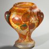 Daum Frères, Nancy, Footed vase Feuilles en Automne, around 1910