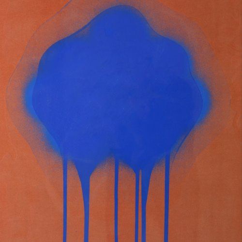 Otto Piene*, blaue Feuerblume, 1967, Ex. 28/100. signiert