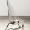 Jorgen Hovelskov (nach), Lounge Sessel Modell Harp Chair in Edelstahl