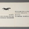 Joseph Beuys*, Invitation card, 1953, exhibition 'Plastik Graphik', van der Grinten