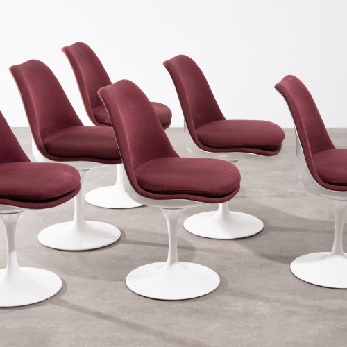 Eero Saarinen, Knoll International, 6 Stühle Modell 151 Tulip