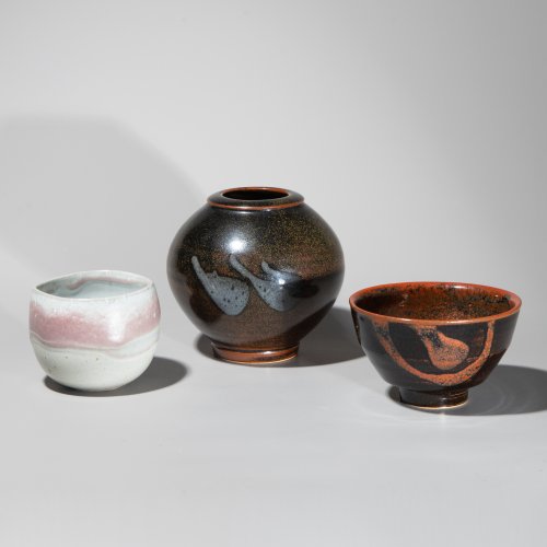 2 Schalen klein, 1 Vase