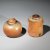 2 small vessels with wooden lids