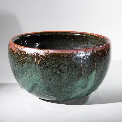 Large bowl green brown