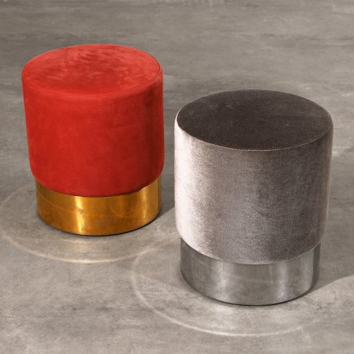 2 Pouf / Hocker Modell Cilindro