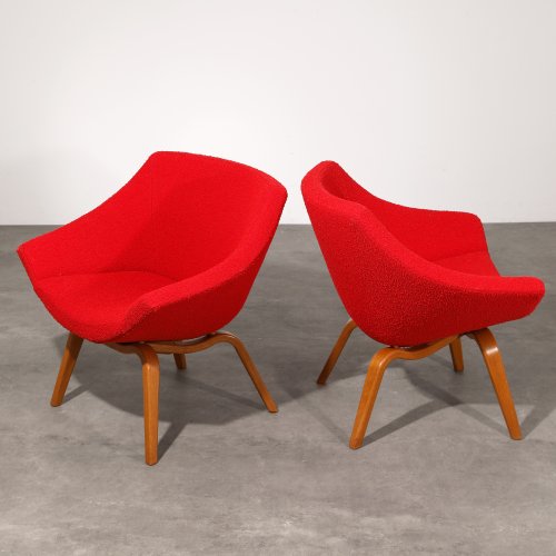 2 easy chairs with plywood legs