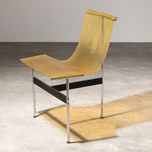 Seltener Stuhl Modell T-Chair mit Kunststoffbespannung