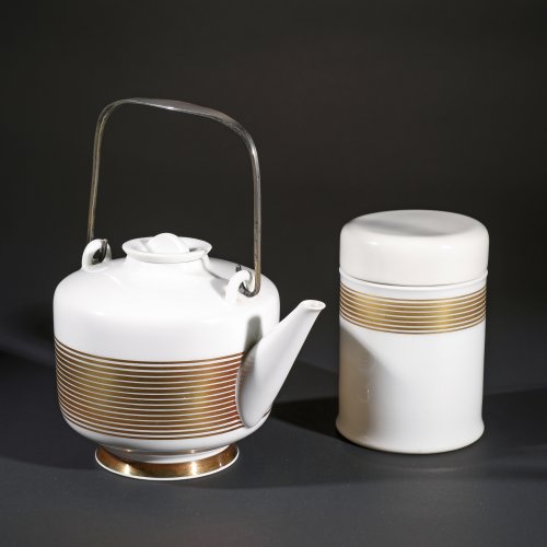 teapot and tea caddy