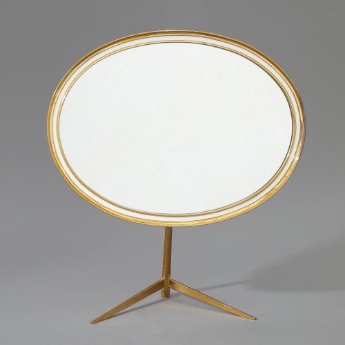 Oval table mirror