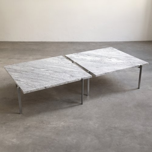 2 aus einer Platte geschnittene Coffee Tables Modell PK 61