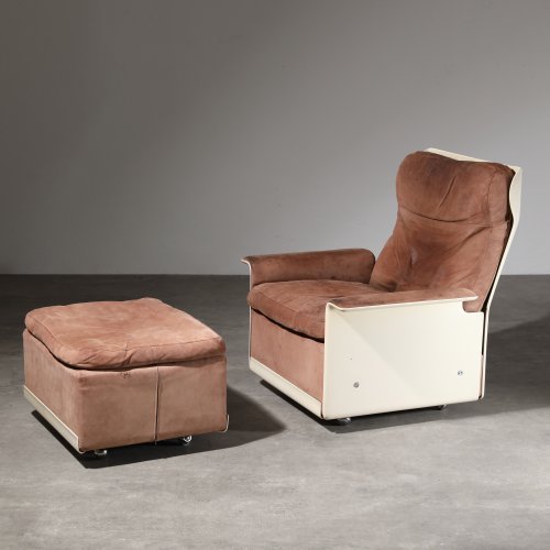 High-back armchair model RZ 62 + ottoman