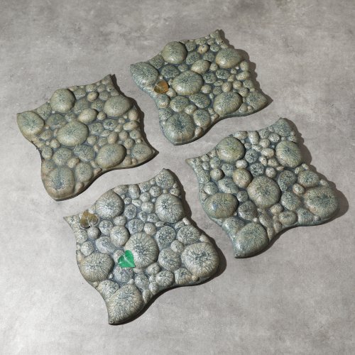 Set of 4 floor tiles model Pavé Piuma