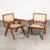 2 Sessel Modell Cane and Teak Wood Easy Armchair aus Chandigarh