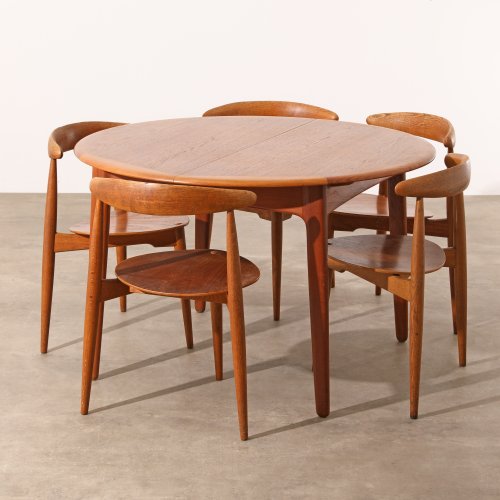 5 heart chairs model 4103 + dining table